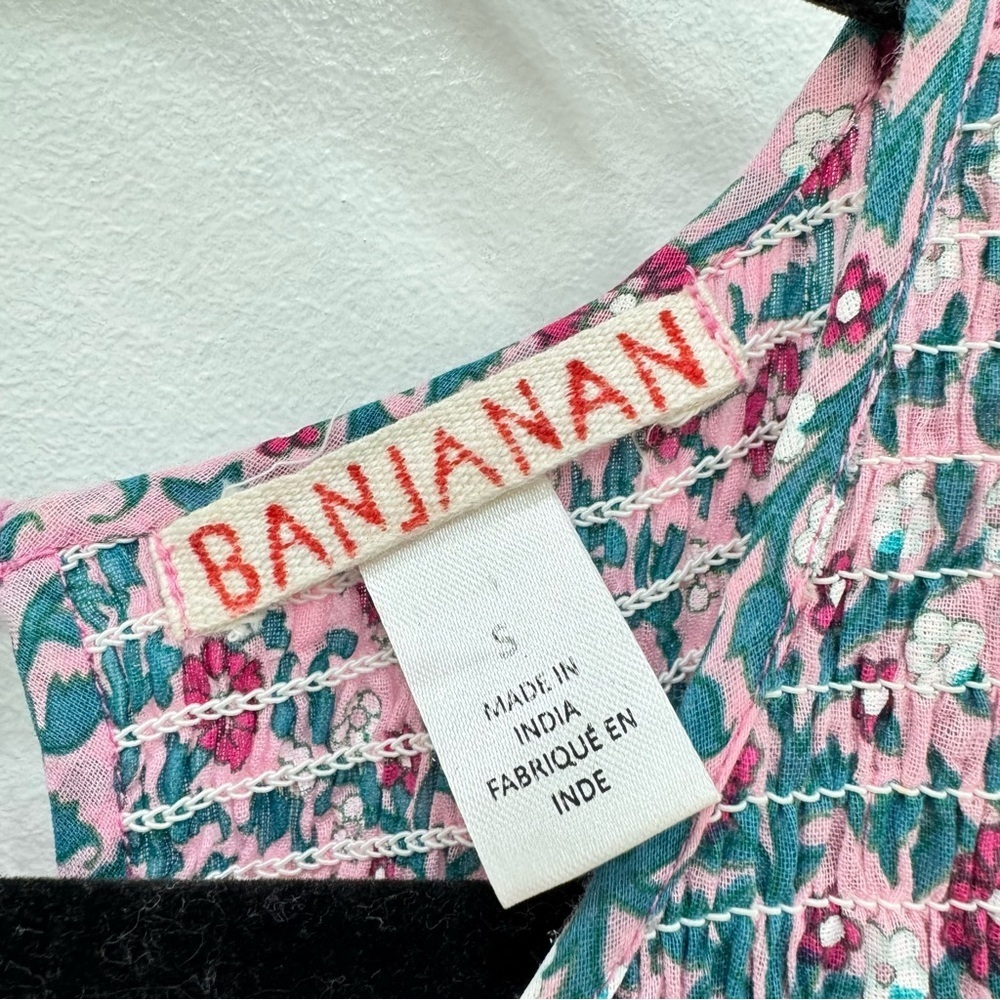 Tuckernuck Banjanan Smocked Tiered Ruffle Isha Wild Scattered Dress Block Print - Picture 6 of 11